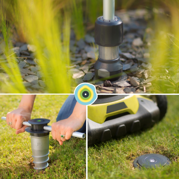 Removable parasol base flush with the ground Gard & Rock