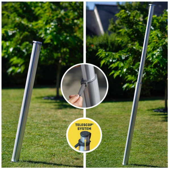 Gard & Rock telescopic and removable stretched canvas mast
