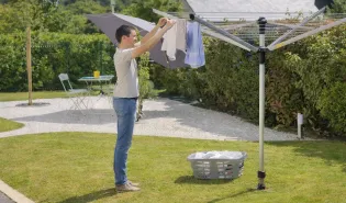 How to install an outdoor clothesline without concrete