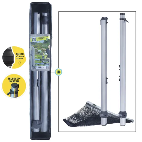 Gard & Rock Multisport Garden Poles Kit with Net and Transport Bag