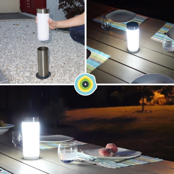 Gard & Rock solar bollard with removable lantern