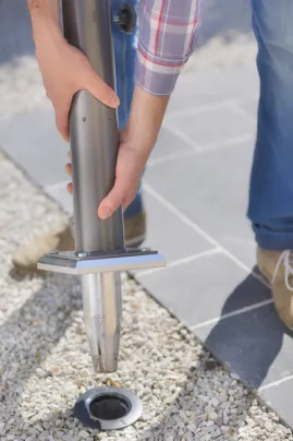 ancrage amovible parasol déporté