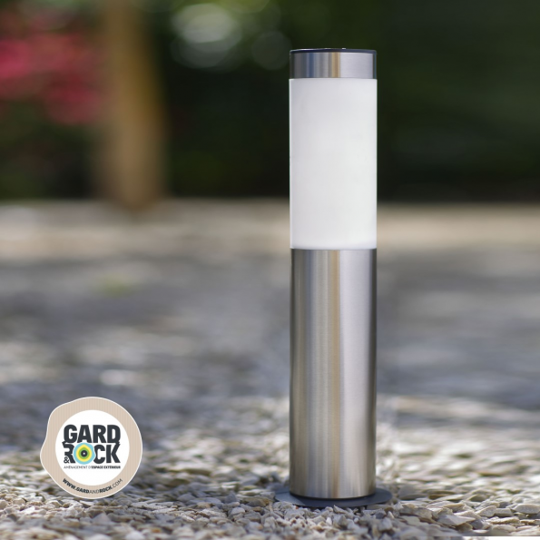 Gard & Rock solar bollard in stainless steel and LED