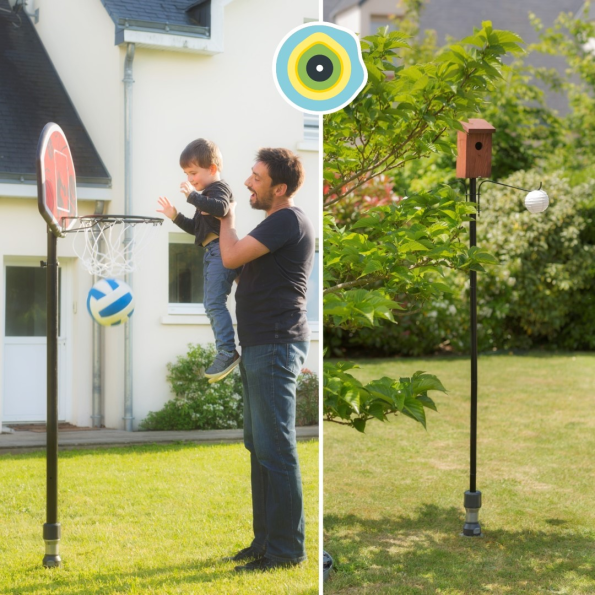 Gard & Rock lawn basketball hoop attachment
