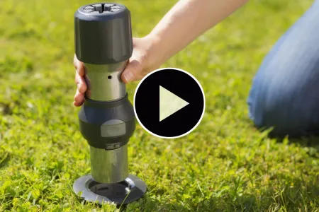 Smart ground-based device ensuring stable support for poles, shade sails, hammocks and garden sports equipment.