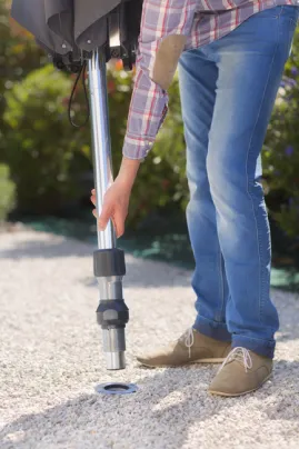 Clipsage au sol fixation parasol